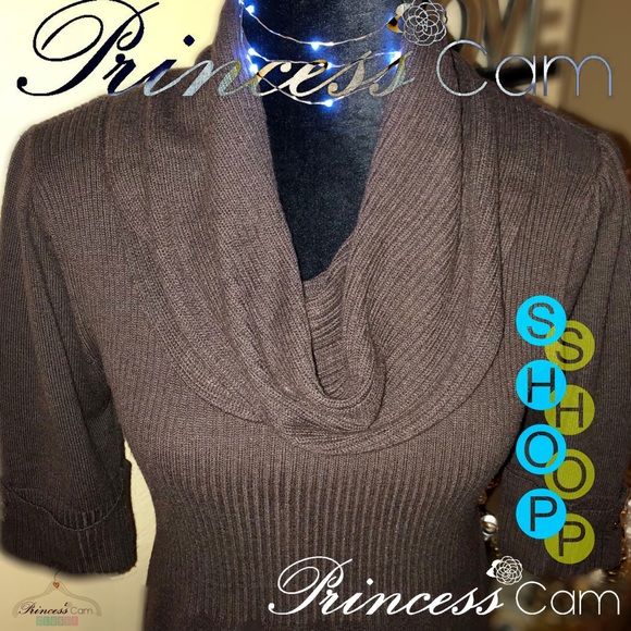 ✅Liv Women’s Mocha Cowl neck Sweater Dress Sz M - Picture 4 of 8